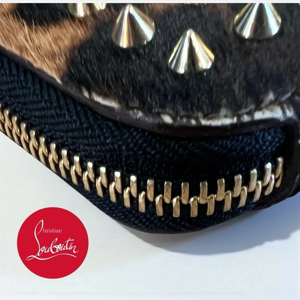 Christian Louboutin Cris Spikes Ponyskin iPad,Tablet,Case,or Clutch A BEAUTY! - Picture 6 of 12